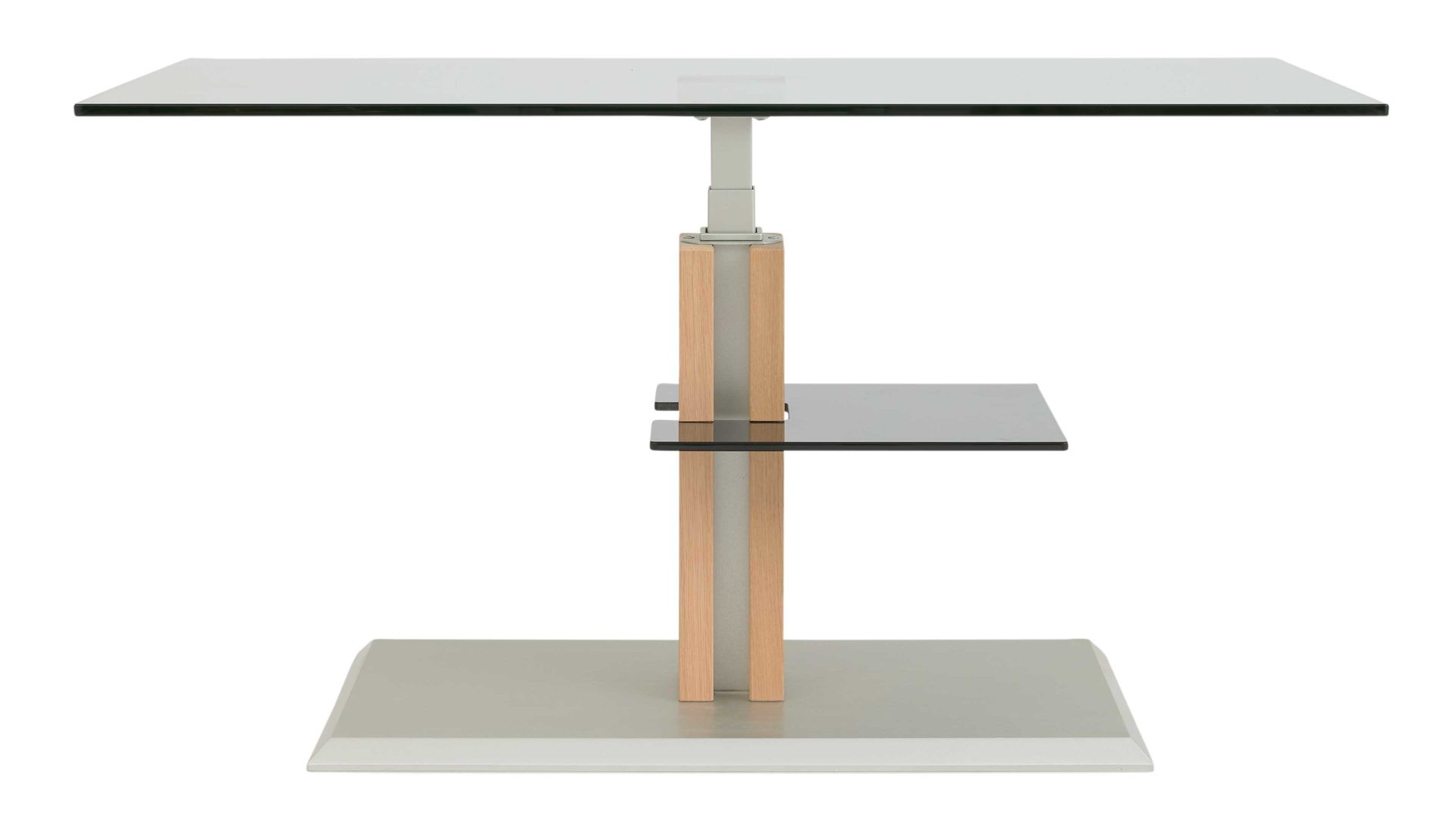 Couchtisch Interliving aus Glas in Transparent Interliving Couchtisch Serie 6212 - Couchtisch Klarglas & Wildeiche - ca. 100 x 60 cm