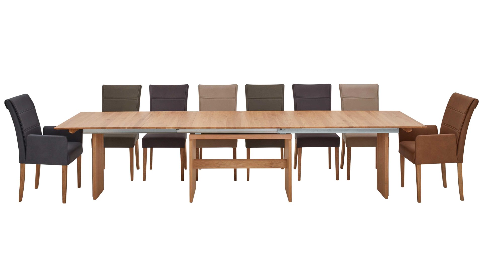 Auszugtisch Niehoff sitzmoebel aus Holz in Holzfarben NIEHOFF SITZMÖBEL Auszugtisch Bornholm Wildeiche - ca. 160 - 320 x 95 cm