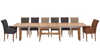 Polsterstuhl Niehoff sitzmoebel aus Mikrofaser in Braun NIEHOFF SITZMÖBEL Bornholm Polsterstuhl brauner Bezug & Eichegestell