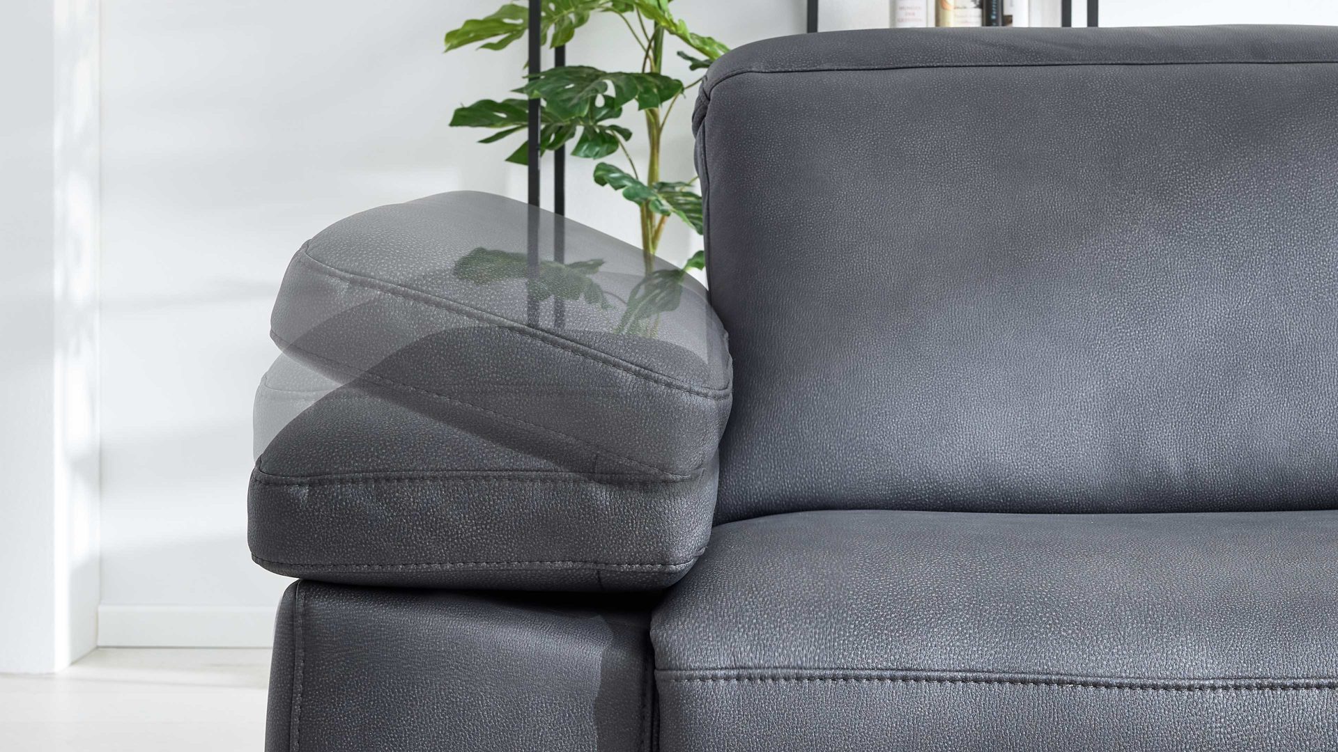 Funktion Interliving aus Metall in Transparent Interliving Sofa Serie 4064 - Armlehnverstellung HAV mit Höhenverstellung