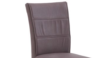 Polsterstuhl Niehoff sitzmoebel aus Mikrofaser in Grau NIEHOFF SITZMÖBEL Bornholm Polsterstuhl grauer Bezug & Eichegestell