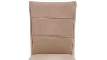 Polsterstuhl Niehoff sitzmoebel aus Mikrofaser in Beige NIEHOFF SITZMÖBEL Bornholm Polsterstuhl cremefarbener Bezug & Eichegestell