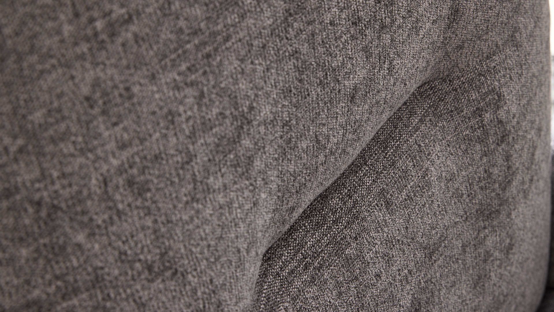 Polsterbank Interliving aus Stoff in Grau Interliving Esszimmer Serie 5504 - Polsterbank 230-180 grauer Bezug Concrete DCT 99 & schwarzes Kufengestell S 346 - Länge ca. 206 cm