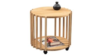 Couchtisch M2 kollektion aus Holz in Holzfarben Couchtisch Mats 1 Wildeiche - Durchmesser ca. 50 cm