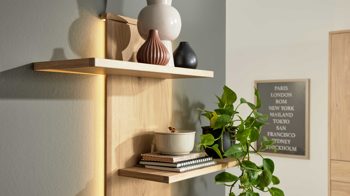 Möbelbeleuchtung Interliving aus Kunststoff in Weiß Interliving Wohnzimmer Serie 2024 - Rückwandbeleuchtung zweiteilig - 10,5 Watt