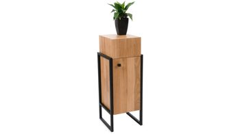 Kommode M2 kollektion aus Holz in Holzfarben Kommode Bolzano 3 Wildeiche & schwarzes Metallgestell