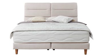 Boxspringbett comfortmaster besser sitzen, liegen, leben aus Stoff in Beige Comfortmaster OC-BX20503 - Boxspringbett naturfarbene Mikrofaser Nele 432005 - Liegefläche ca. 180 x 200 cm