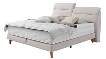 Boxspringbett comfortmaster besser sitzen, liegen, leben aus Stoff in Beige Comfortmaster OC-BX20503 - Boxspringbett naturfarbene Mikrofaser Nele 432005 - Liegefläche ca. 180 x 200 cm