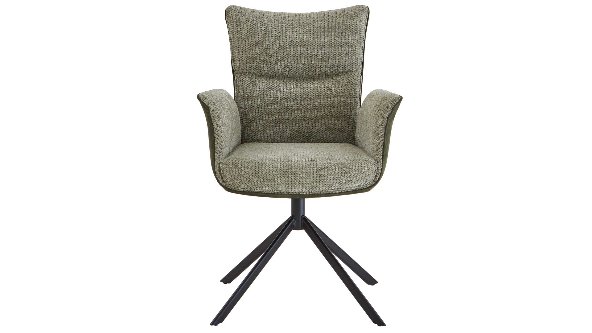 Polsterstuhl Mca furniture aus Stoff in Grün Polsterstuhl mit Drehfunktion Olivgrün & Schwarz