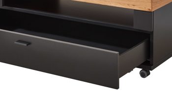 Couchtisch Mca furniture aus Holz in Schwarz Wohnmöbelserie Messina - Couchtisch Schwarzgrau & Risseiche - ca. 105 x 60 cm