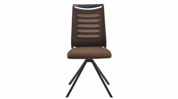 Vierfußstuhl Venjakob aus Kunststoff in Bronze VENJAKOB Polsterstuhl Lilli 3000 bronzefarbener Bezug & Anthrazit