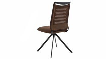 Vierfußstuhl Venjakob aus Kunststoff in Bronze VENJAKOB Polsterstuhl Lilli 3000 bronzefarbener Bezug & Anthrazit