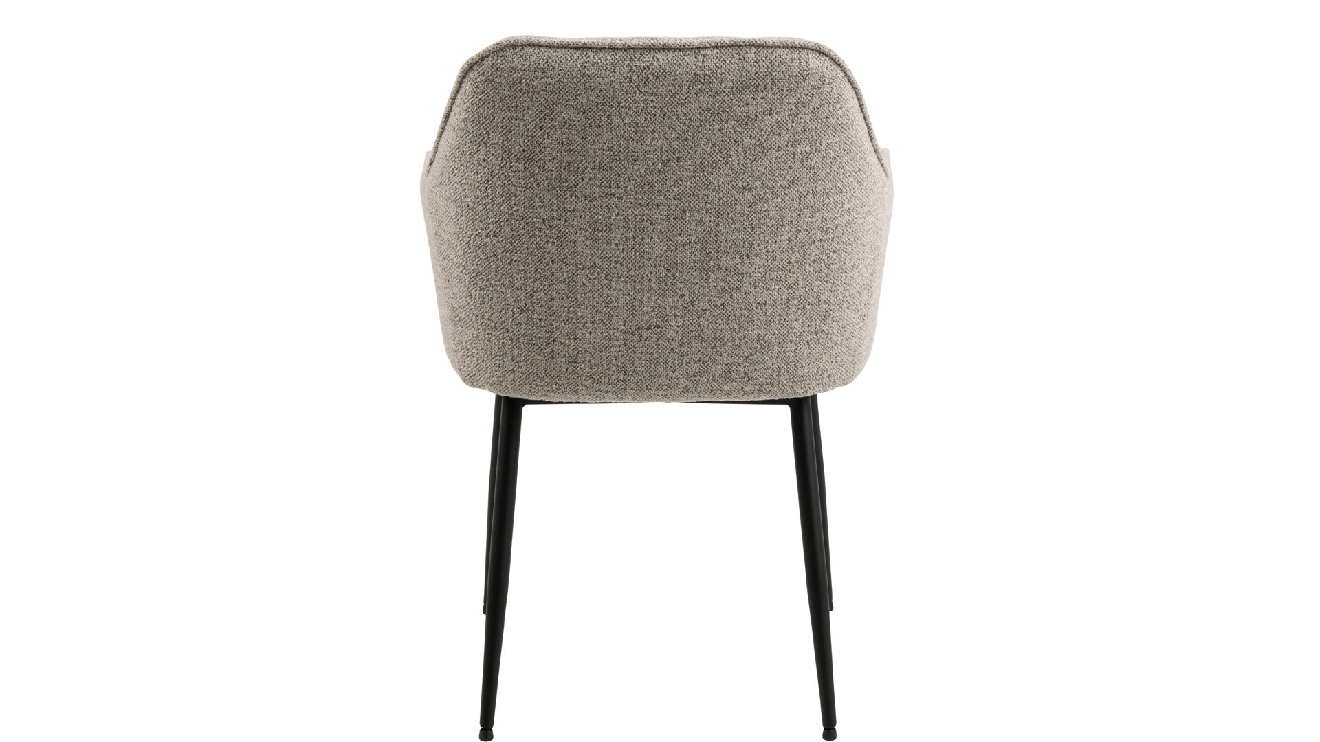 Vierfußstuhl Actona group aus Stoff in Beige Armlehnstuhl Brooke beiger Bezug Monza 60 & schwarzes Metall