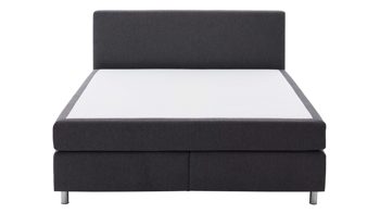 Boxspringbett comfortmaster besser sitzen, liegen, leben aus Stoff in Grau Comfortmaster Boxspringbett Karat Classic 3 obsidianfarbener Stoffbezug Chamonix 4009 - Liegefläche ca. 180 x 200 cm