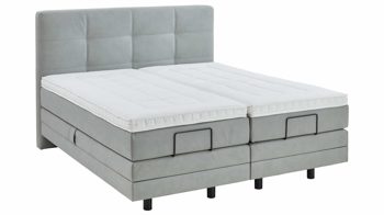 Boxspringbett comfortmaster besser sitzen, liegen, leben aus Stoff in Hellgrün Comfortmaster Boxspringbett Karat Comfort 5.1 jadefarbener Bezug Gavin 21 - Liegefläche ca. 180 x 200 cm