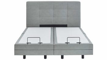 Boxspringbett comfortmaster besser sitzen, liegen, leben aus Stoff in Hellgrün Comfortmaster Boxspringbett Karat Comfort 5.1 jadefarbener Bezug Gavin 21 - Liegefläche ca. 180 x 200 cm