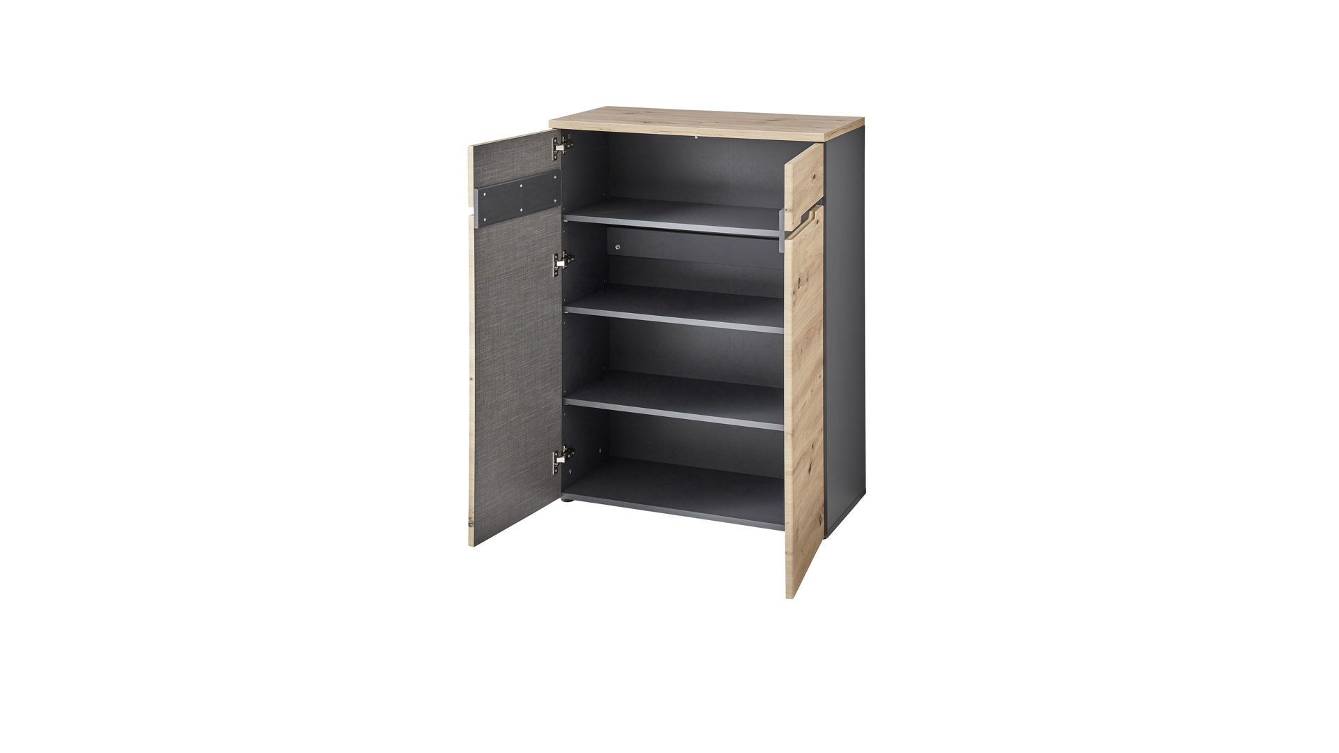 Kommode Innostyle aus Holz in Holzfarben Kommodenserie Memphis Artisan Eiche & Graphit - Breite ca. 80 cm