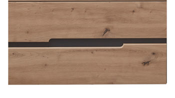 Vitrine Innostyle aus Holz in Holzfarben Wohnzimmer Serie Memphis - Vitrine Artisan Eiche & Graphit - Höhe ca. 197 cm