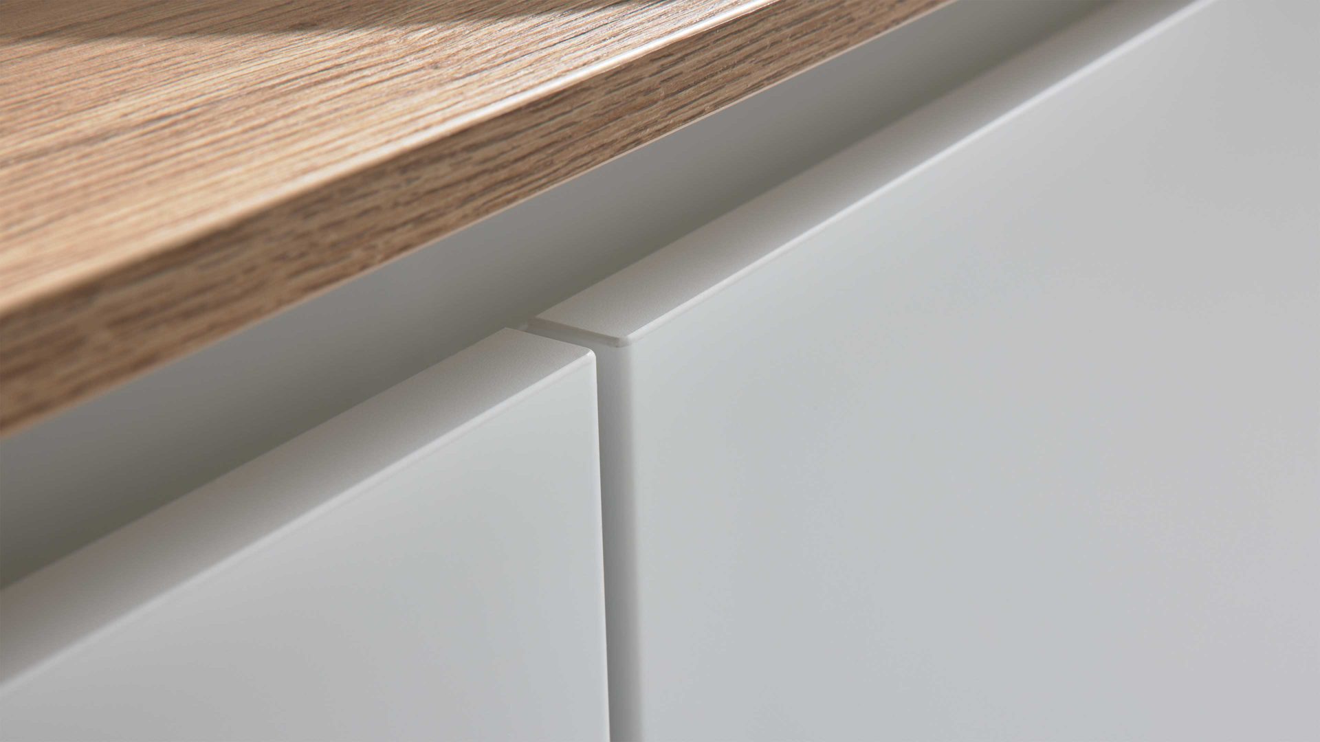 Badmöbel-Set Interliving aus Holz in Weiß Interliving Bad Serie 7332 - Badmöbel-Set Alpinweiß & Eiche Sierra