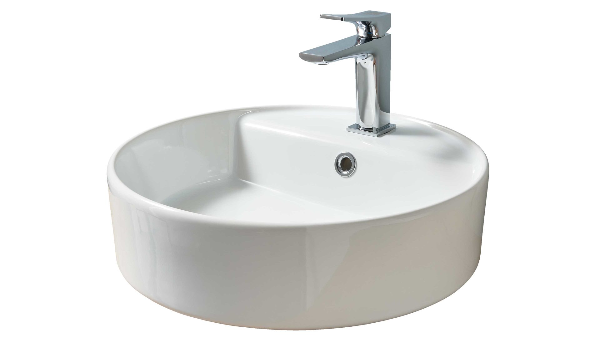 Badmöbel-Set Interliving aus Holz in Weiß Interliving Bad Serie 7332 - Badmöbel-Set Alpinweiß & Eiche Sierra