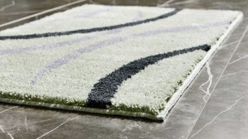 Badematte / Badeteppich Interliving aus Kunstfaser in Hellgrün Interliving Badteppich Serie 9111 jadefarben gemustert - ca. 60 x 90 cm