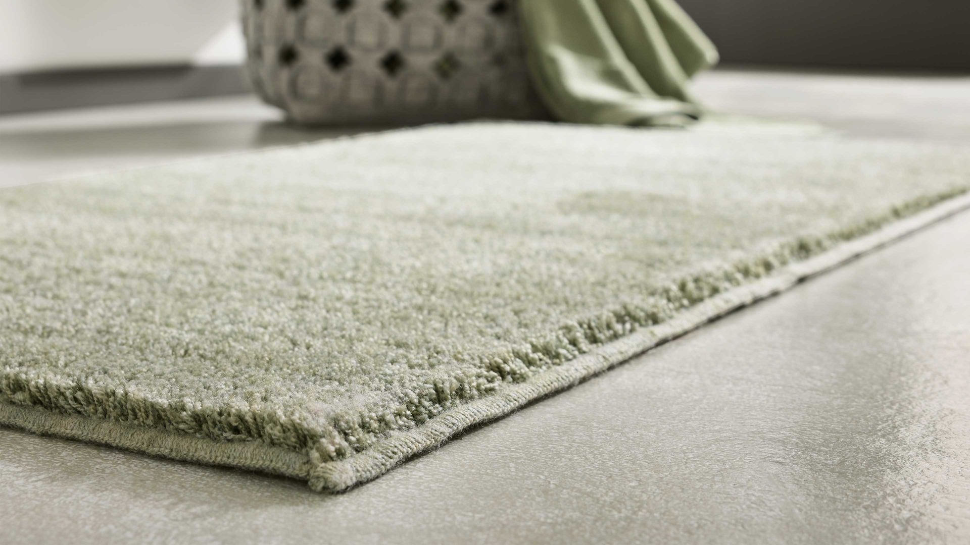 Badematte / Badeteppich Interliving aus Kunstfaser in Hellgrün Interliving Badteppich Serie 9112 Jade - ca. 50 x 60 cm