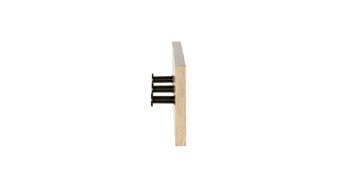 Wandgarderobe Haku aus MDF in Holzfarben Wandgarderobe Artisan Eiche & schwarzes Metall - ca. 35 x 12 cm