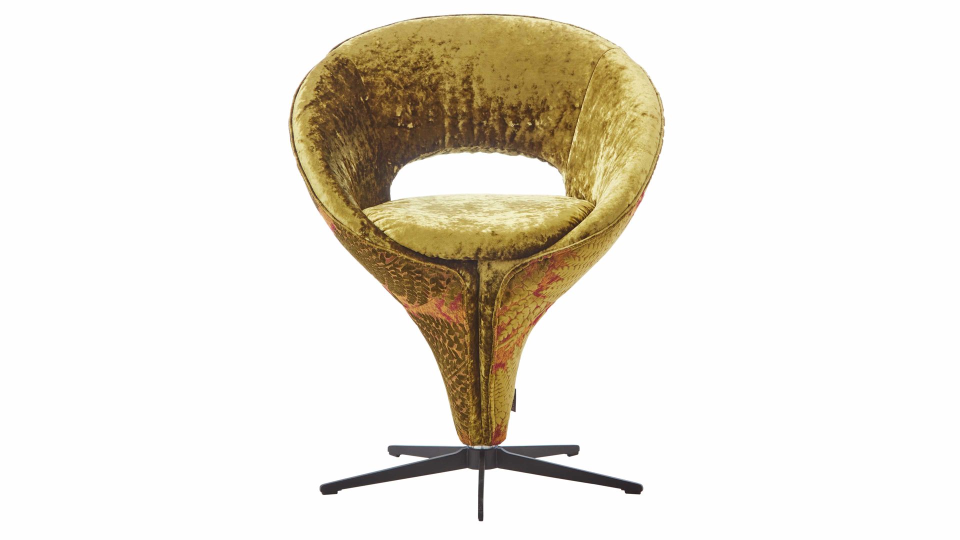 Polsterstuhl Koinor aus Stoff in Grün KOINOR Dreh-Polsterstuhl grüne Bezugkombination Oyster 34 & 16KI73, mattschwarzes Fußkreuz