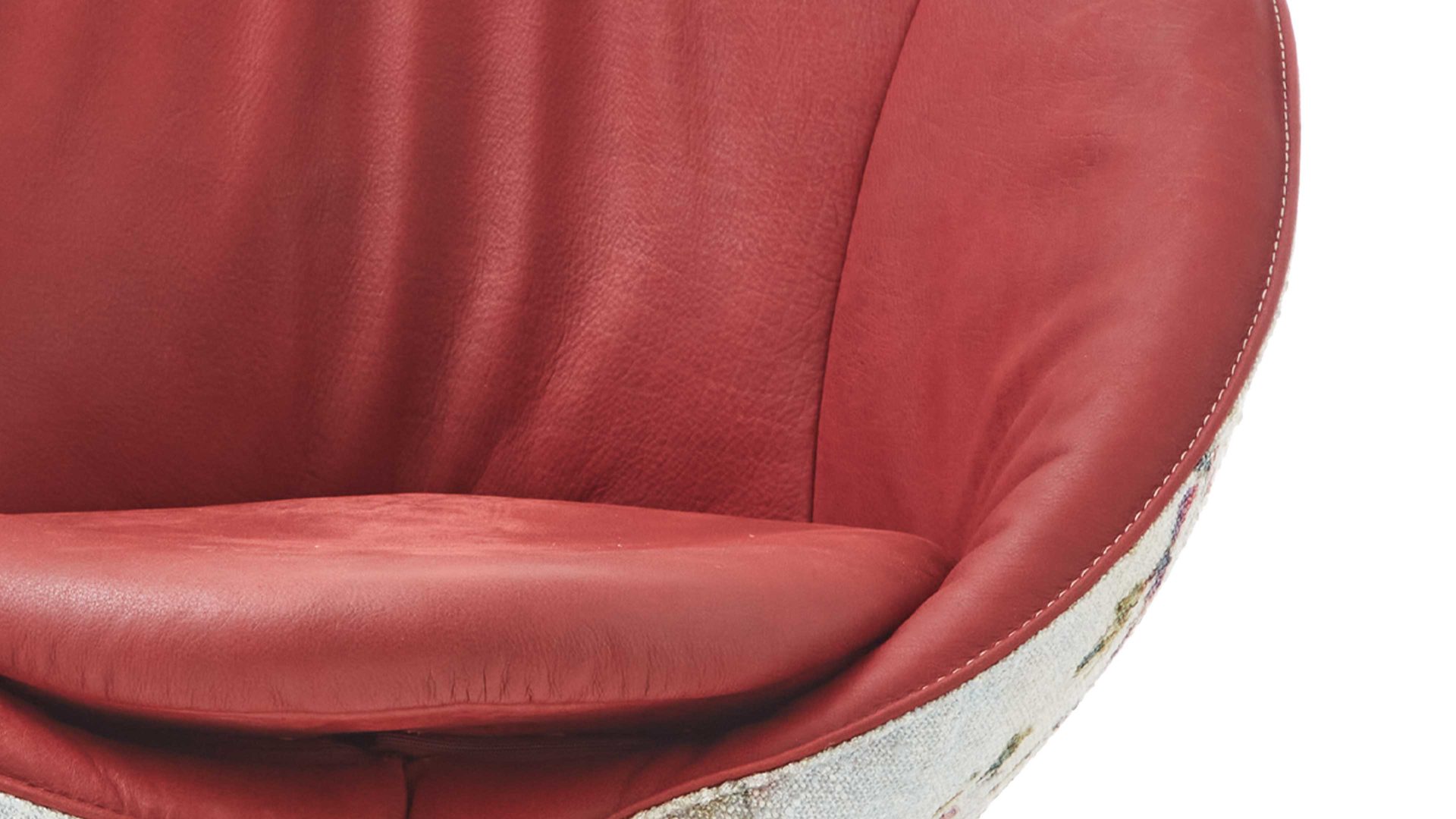 Polsterstuhl Koinor aus Stoff in Rot KOINOR Dreh-Polsterstuhl rote Bezugkombination India chilli & 16KI34, mattschwarzer Tellerfuß