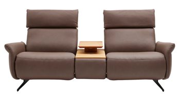 2,5-Sitzer comfortmaster besser sitzen, liegen, leben aus Leder in Dunkelbraun Comfortmaster 4160 - 2,5-Sitzer 44 Q mit Cumuly-Funktionen sattelfarbenes LongLife-Leder – Breite ca. 207 cm