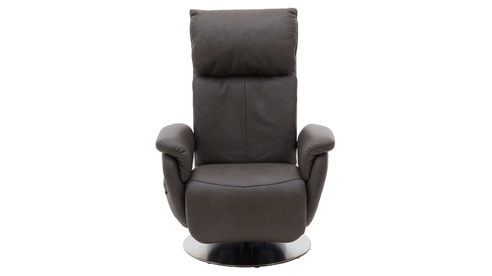 Relaxsessel comfortmaster besser sitzen, liegen, leben aus Leder in Dunkelgrau Comfortmaster 7944 - Relaxsessel mit Massagefunktion canyonfarbenes LongLife-Leder LG 18 & Tellerfuß