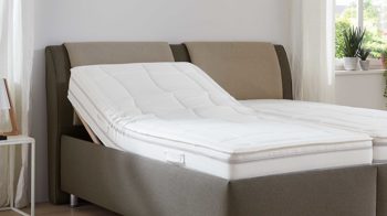 Polsterbett comfortmaster besser sitzen, liegen, leben aus Stoff in Grün Comfortmaster Tara 2.0 - Polsterbett khakifarbenes Flachgewebe 281400 – Liegefläche ca. 180 x 200 cm