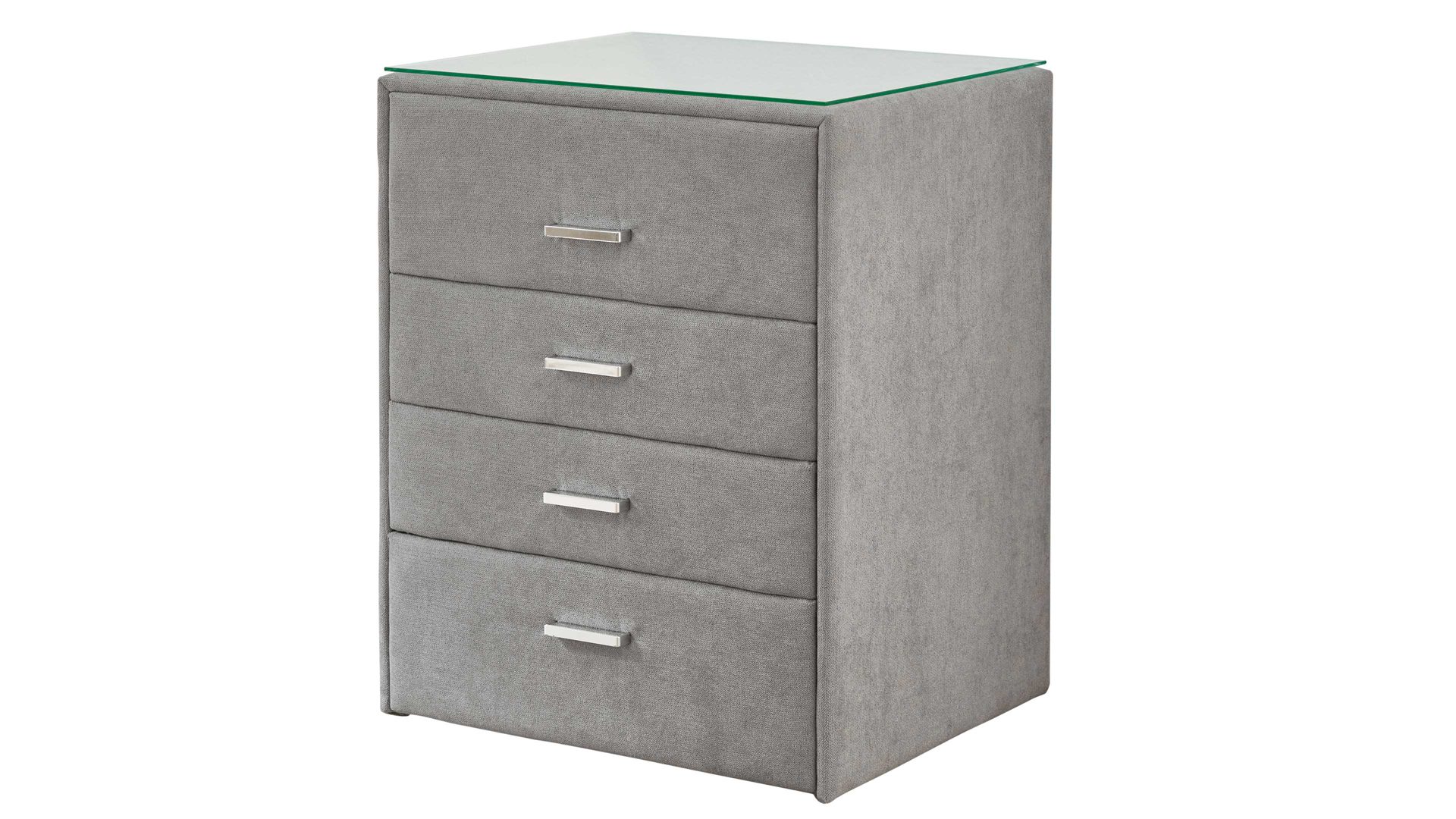 Nachtkommode comfortmaster besser sitzen, liegen, leben aus Stoff in Hellgrau Comfortmaster Dreamplace 2.0 - Nachtkommode 47 graue Mikrofaser Enjoy 275317 – vier Schubladen