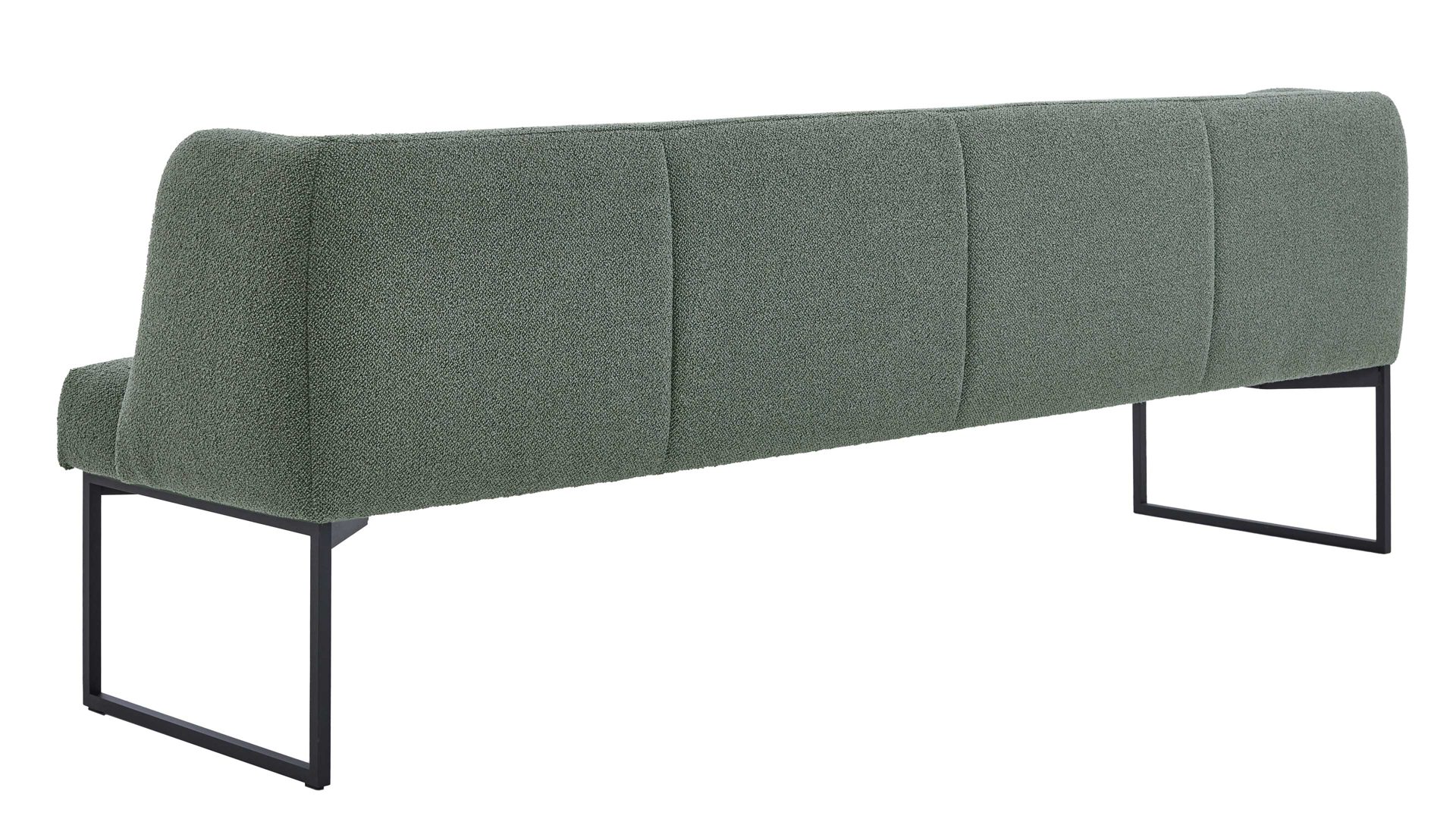 Polsterbank Venjakob aus Stoff in Grün VENJAKOB Polsterbank khakifarbener Bezug & anthrazitfarbens Metallgestell - Länge ca. 240 cm