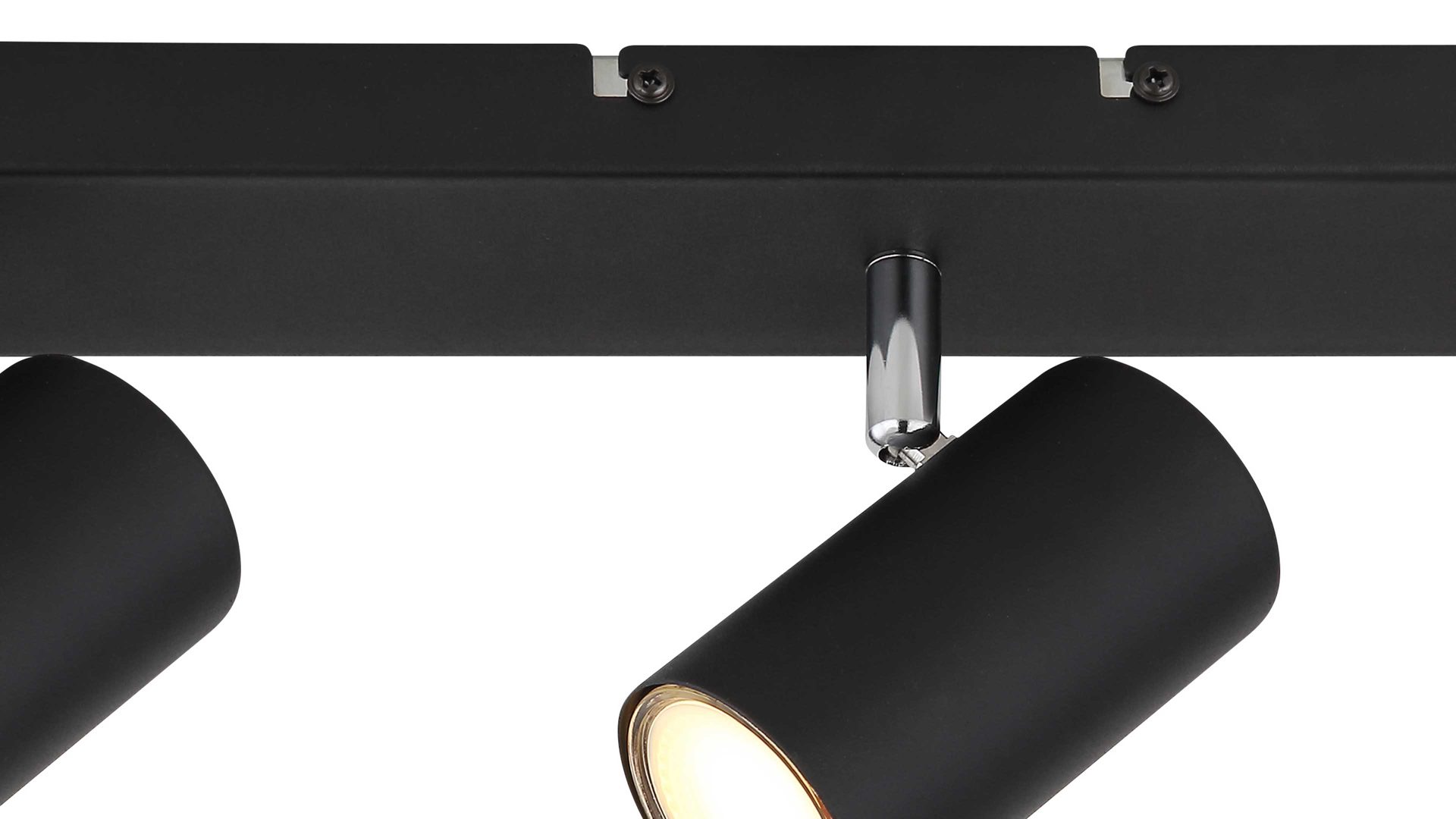 Strahler / Spot Globo lighting aus Metall in Schwarz GLOBO Deckenstrahler Robby Mattschwarz - drei Spots, Länge  ca. 41 cm