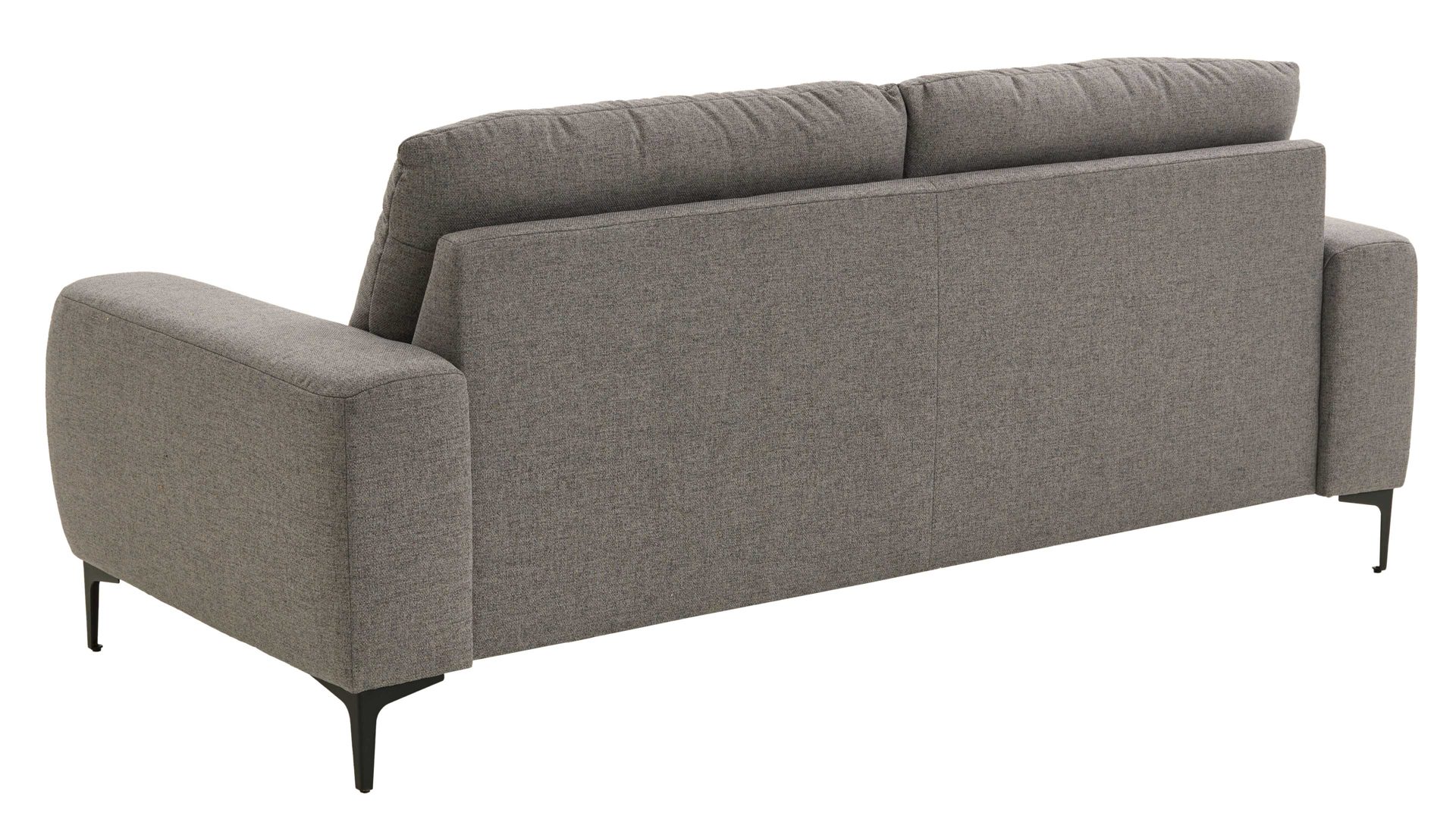 Dreisitzer COMFORT SMART aus Stoff in Grau COMFORT SMART Cadira -Dreisitzer graues Flachgewebe Mono & schwarze Winkelfüße - Länge ca. 210 cm