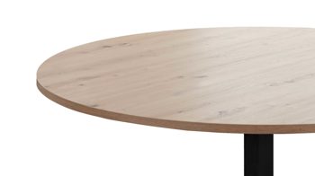 Bistrotisch Mäusbacher i.i. aus Holz in Holzfarben Tisch-Serie Big Bistro - Bistrotisch Asteiche & Schwarz - Durchmesser ca. 70 cm