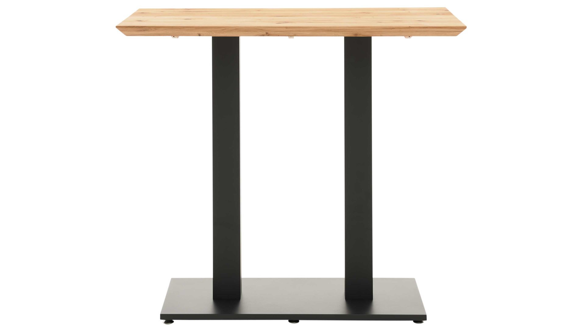 Bartisch Interliving aus Holz in Holzfarben Interliving Esszimmer Serie 5104 – Tresentisch SET2 helle Wildeiche & schwarzes Metall - ca. 120 x 70 cm