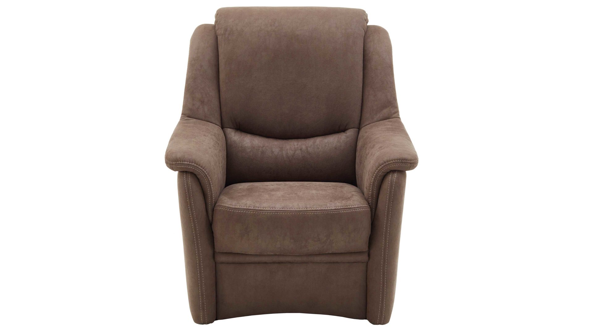 3-2+1 OrthoSedis aus Stoff in Braun OrthoSedis Oslo - Polstergarnitur elephantfarbene Mikrofaser Gaucho 14 - dreiteilig