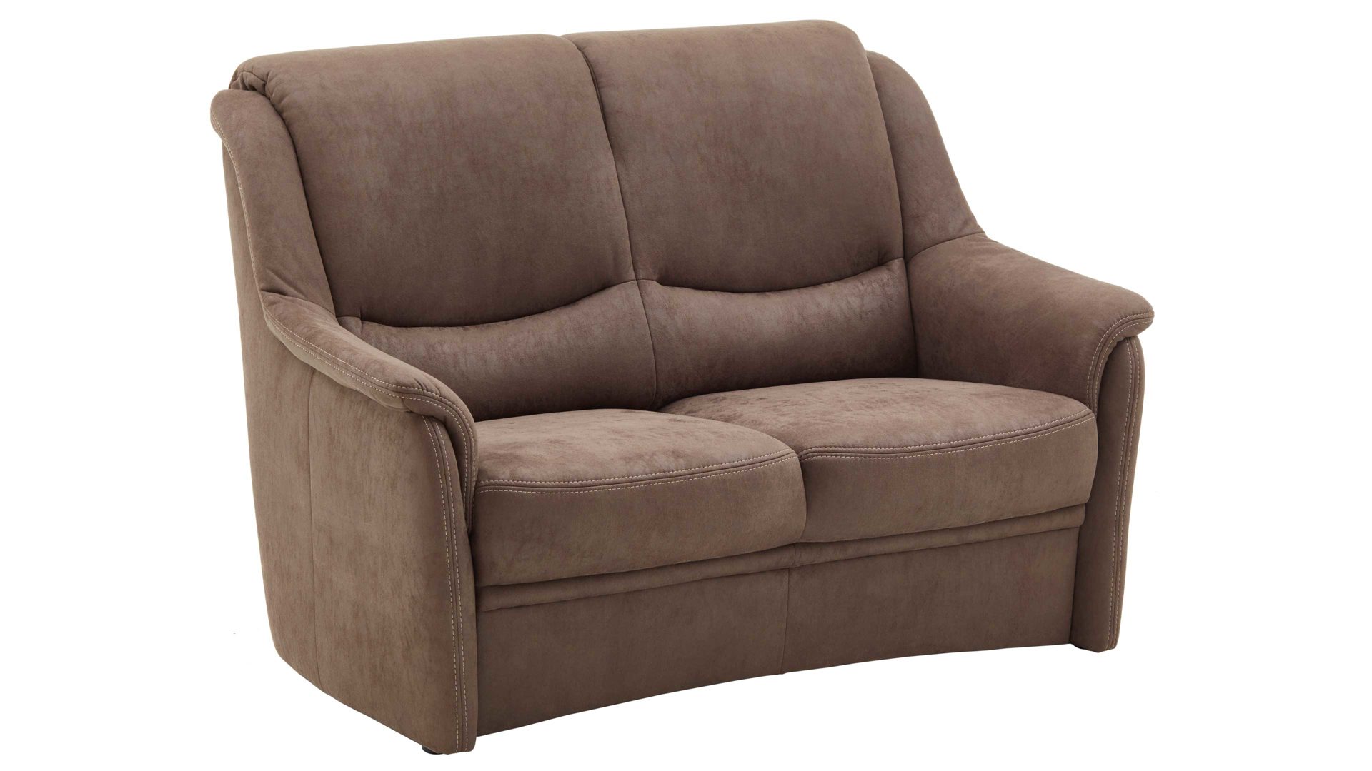 3-2+1 OrthoSedis aus Stoff in Braun OrthoSedis Oslo - Polstergarnitur elephantfarbene Mikrofaser Gaucho 14 - dreiteilig