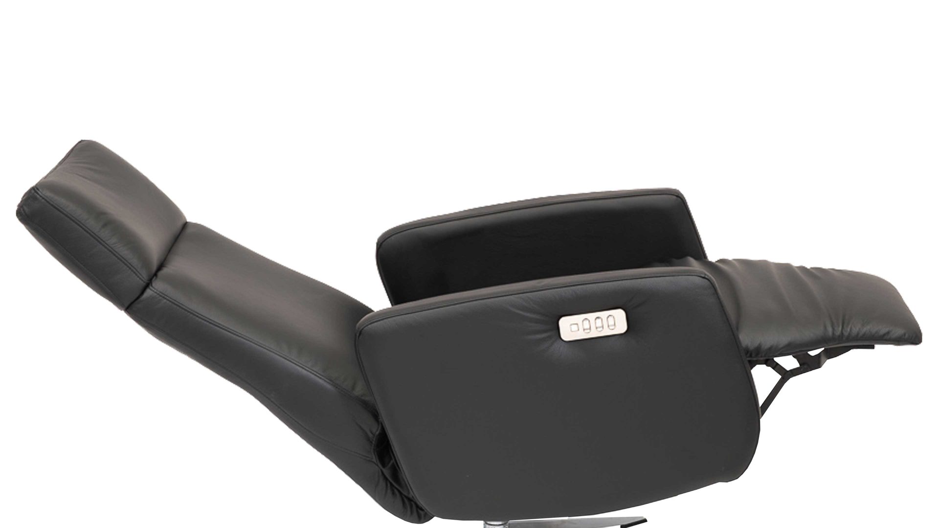 Relaxsessel KAWOO aus Leder in Schwarz KAWOO Leder-Relaxsessel schwarzes Leder Soleda 441 & Sternfuß DSB