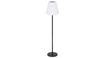 Solarleuchte Globo lighting aus Kunststoff in Weiß GLOBO Akku-Solarleuchte Opal & Schwarz - Höhe ca. 70 - 150 cm