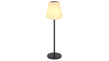 Solarleuchte Globo lighting aus Kunststoff in Weiß GLOBO Akku-Solarleuchte Opal & Schwarz - Höhe ca. 70 - 150 cm