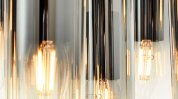 Pendelleuchte Brilliant aus Glas in Schwarz Brilliant Leuchten-Serie Glasini - Hängeleuchte Rauchglas & Metall - Durchmesser ca. 52 cm