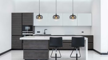 Pendelleuchte Globo lighting aus Glas in Schwarz GLOBO Lampe-Serie Maxy - Hängeleuchte Rauchglas & mattschwarzes Metall - Durchmesser ca. 29 cm