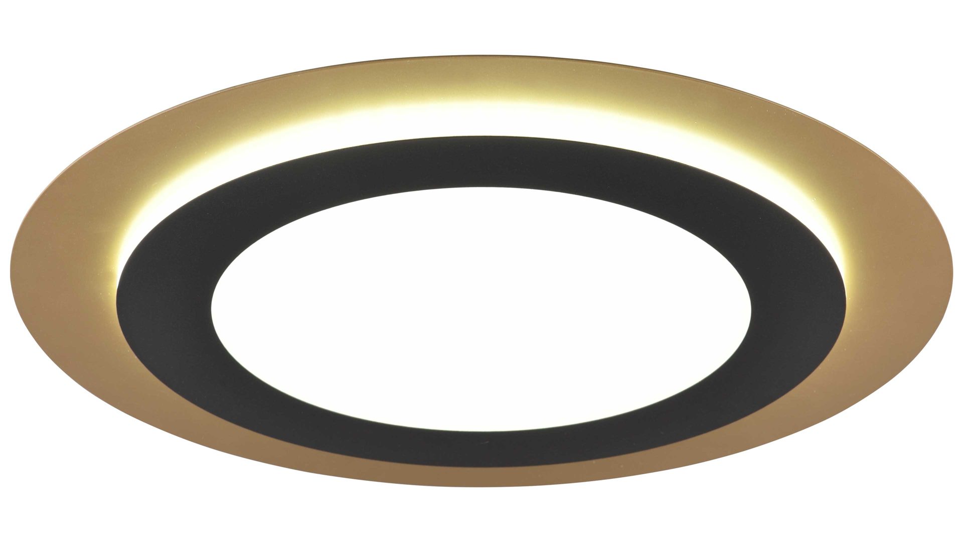 Deckenleuchte Trio lighting for you aus Metall in Gold Trio Leuchten Serie Morgan Gold & Schwarz - Durchmesser ca. 45 cm