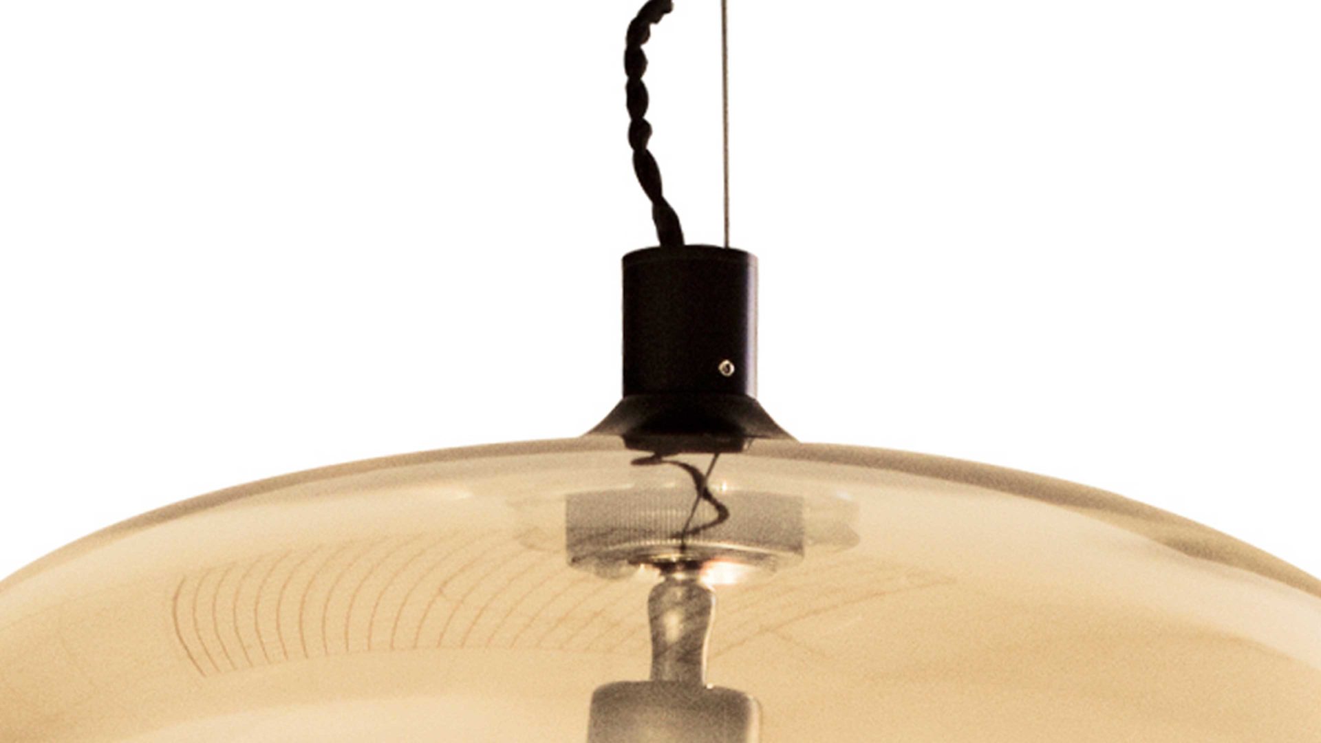 Pendelleuchte By rydens aus Glas in Braun BY RYDÉNS Hängeleuchte Bellissimo amberfarbenes Glas - Durchmesser ca. 28 cm