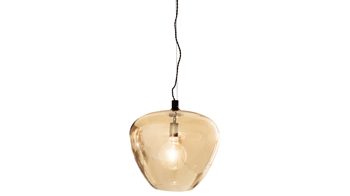 Pendelleuchte By rydens aus Glas in Braun BY RYDÉNS Hängeleuchte Bellissimo Grande amberfarbenes Glas - Durchmesser ca. 40 cm