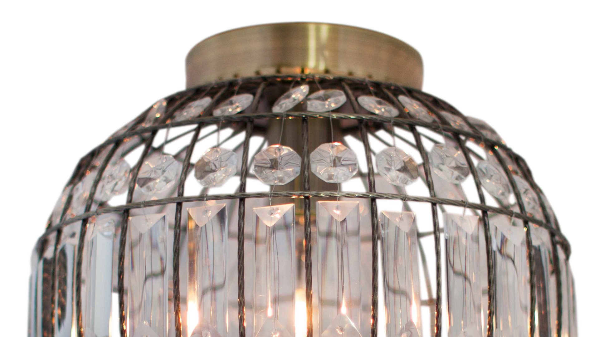 Deckenleuchte By rydens aus Glas in Transparent BY RYDÉNS Leuchten Serie Amadeus - Deckenleuchte Glas in Antikoptik - Durchmesser ca. 30 cm