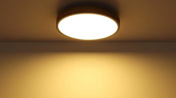 Deckenleuchte Globo lighting aus Holz in Holzfarben GLOBO Leuchten Serie Rodo - Deckenleuchte mit Farbwechsler Holz & Graphit – Durchmesser ca. 45 cm